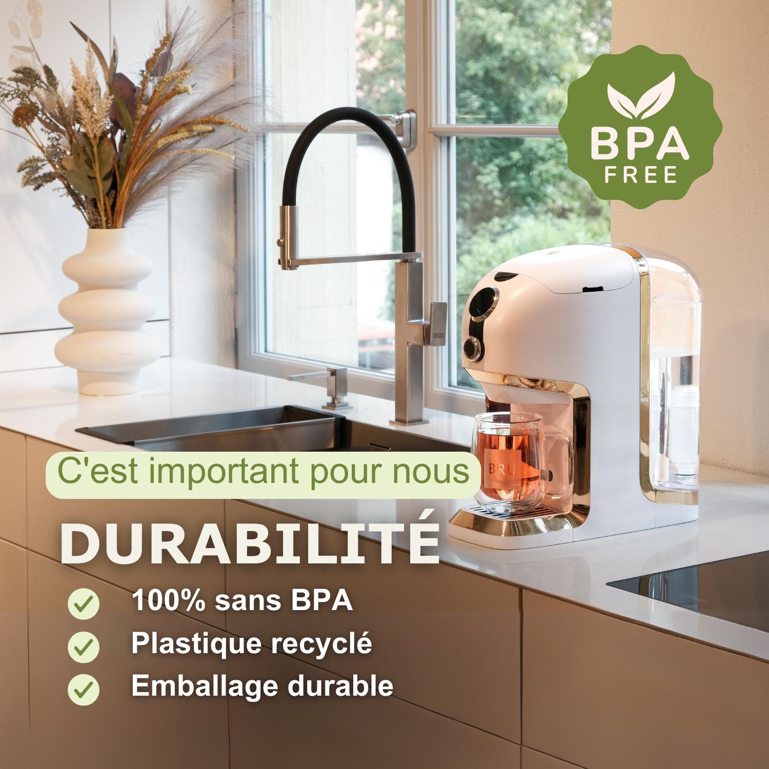 Machine à thé BRU Maker One + Bon d’achat de 50 € pour du thé