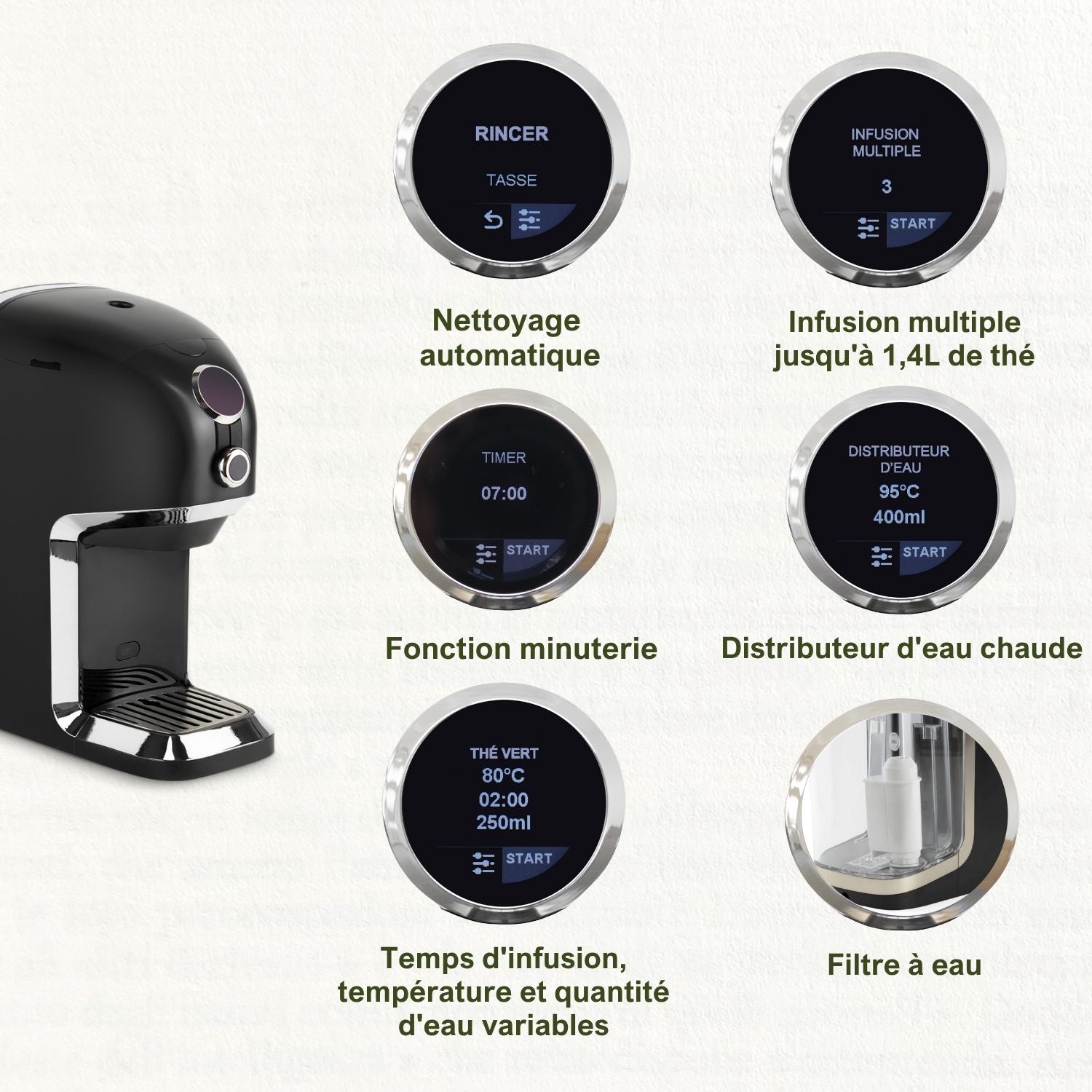 Machine à thé BRU Maker One + Bon d’achat de 50 € pour du thé