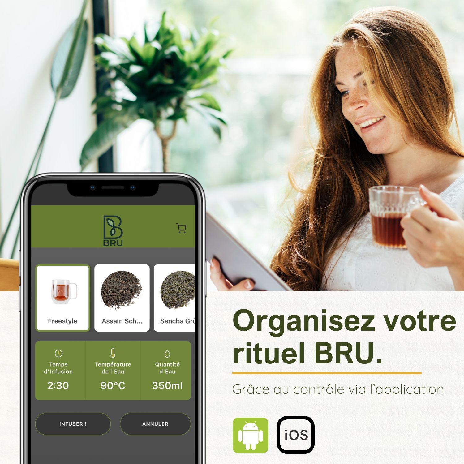 Machine à thé BRU Maker One + Bon d’achat de 50 € pour du thé