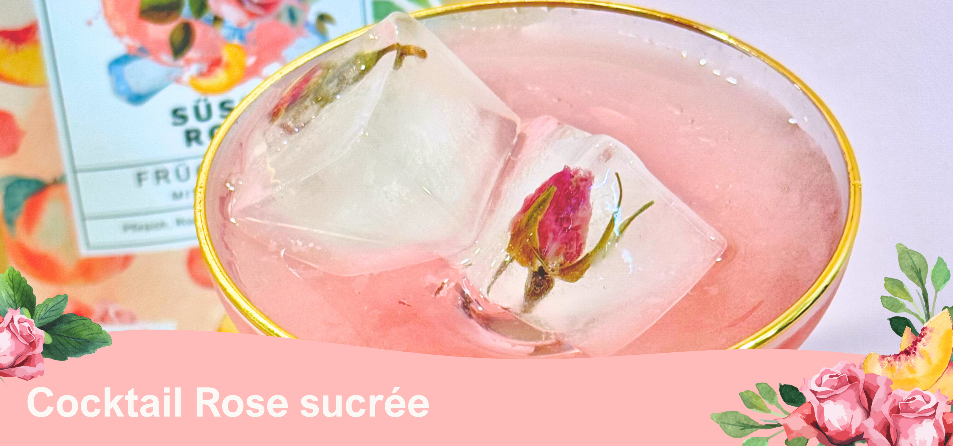 Cocktail Rose sucrée