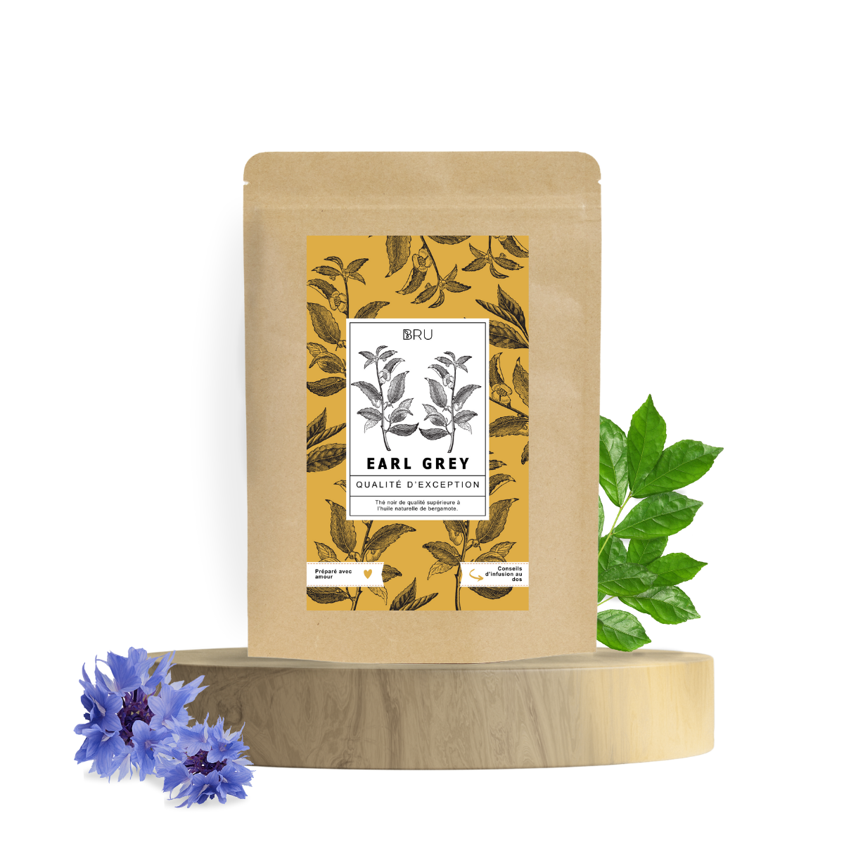 Thé noir Earl Grey de qualité supérieure