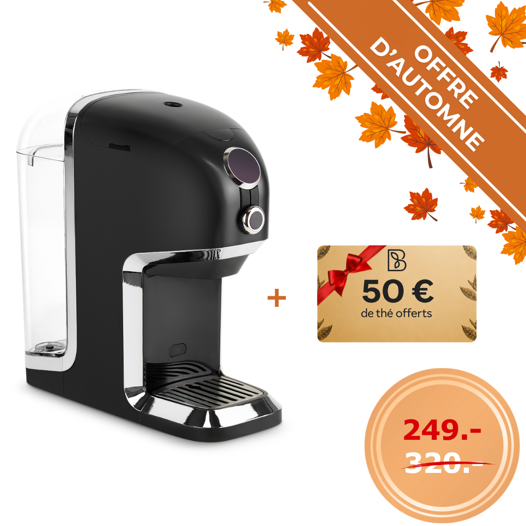 Machine à thé BRU Maker One + Bon d’achat de 50 € pour du thé