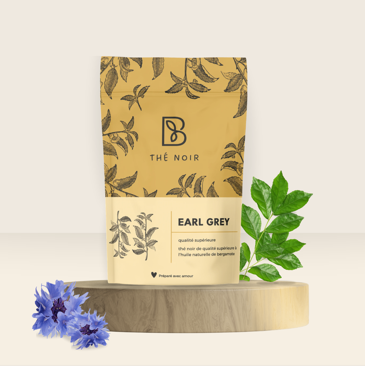Thé noir Earl Grey de qualité supérieure