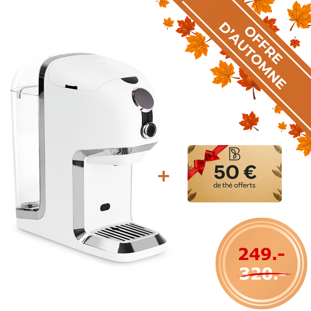 Machine à thé BRU Maker One + Bon d’achat de 50 € pour du thé