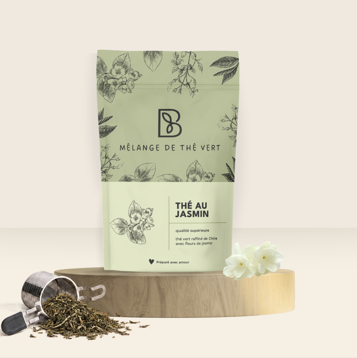 Thé vert au jasmin  - thé en vrac