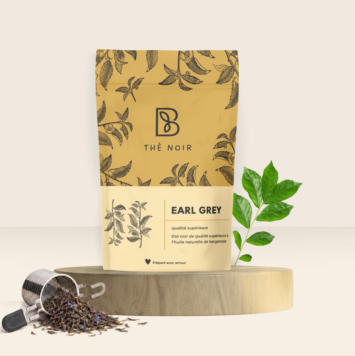 Thé noir Earl Grey de qualité supérieure  - thé en vrac