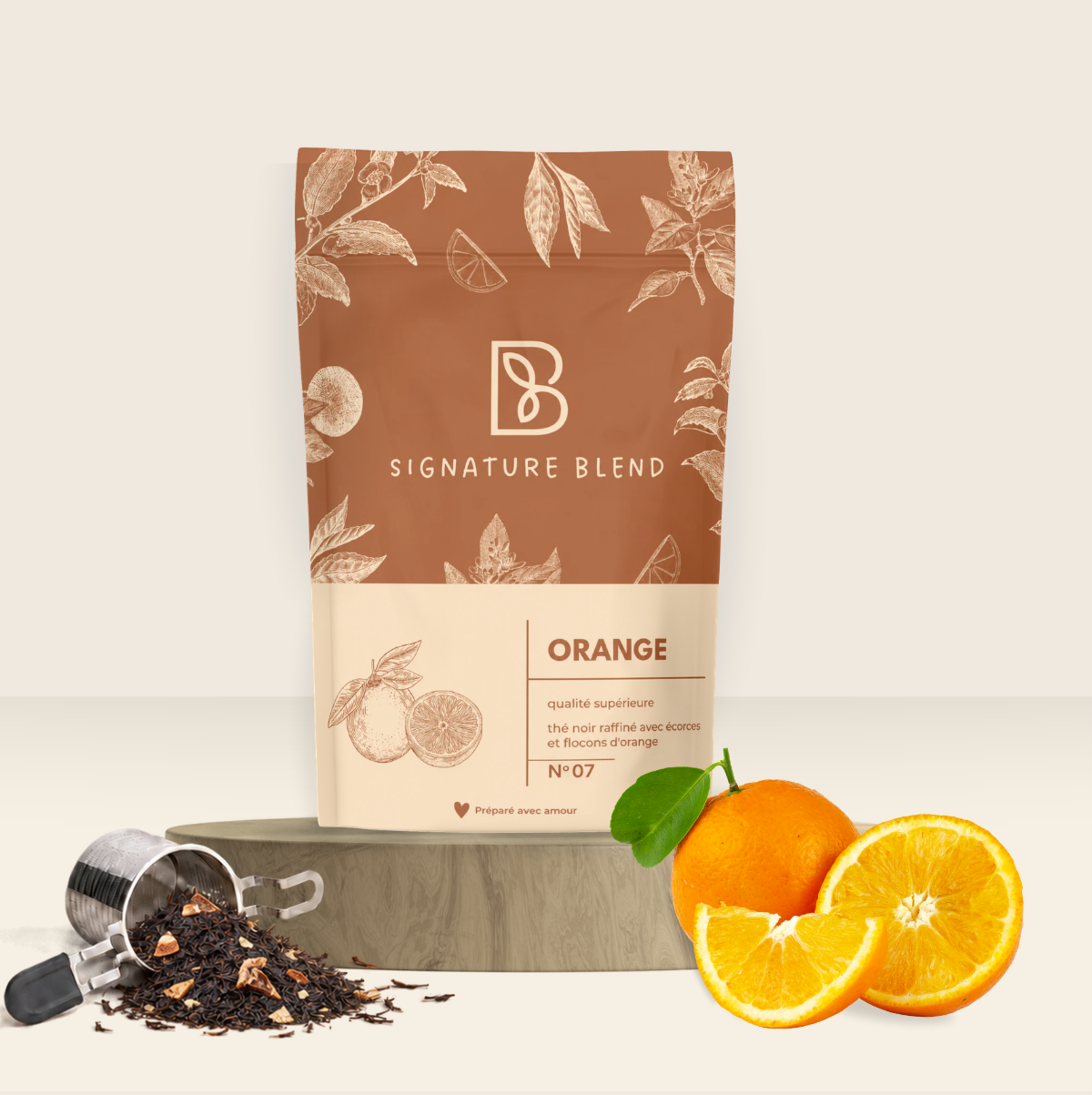 Thé noir à l'orange douce
