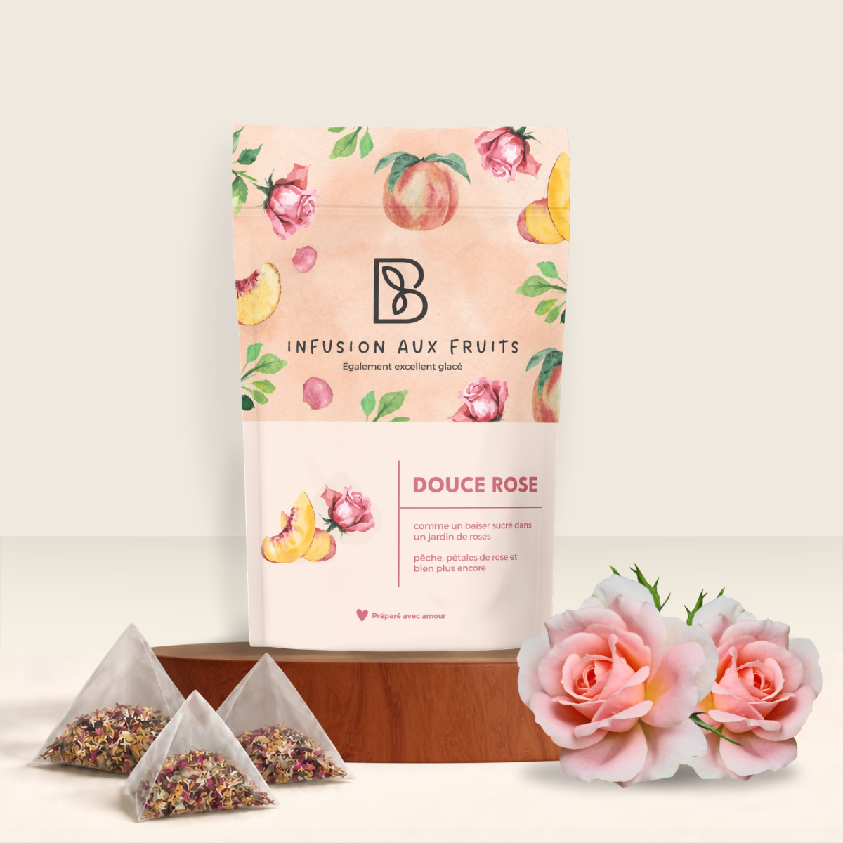 Douce rose - sachets de thé