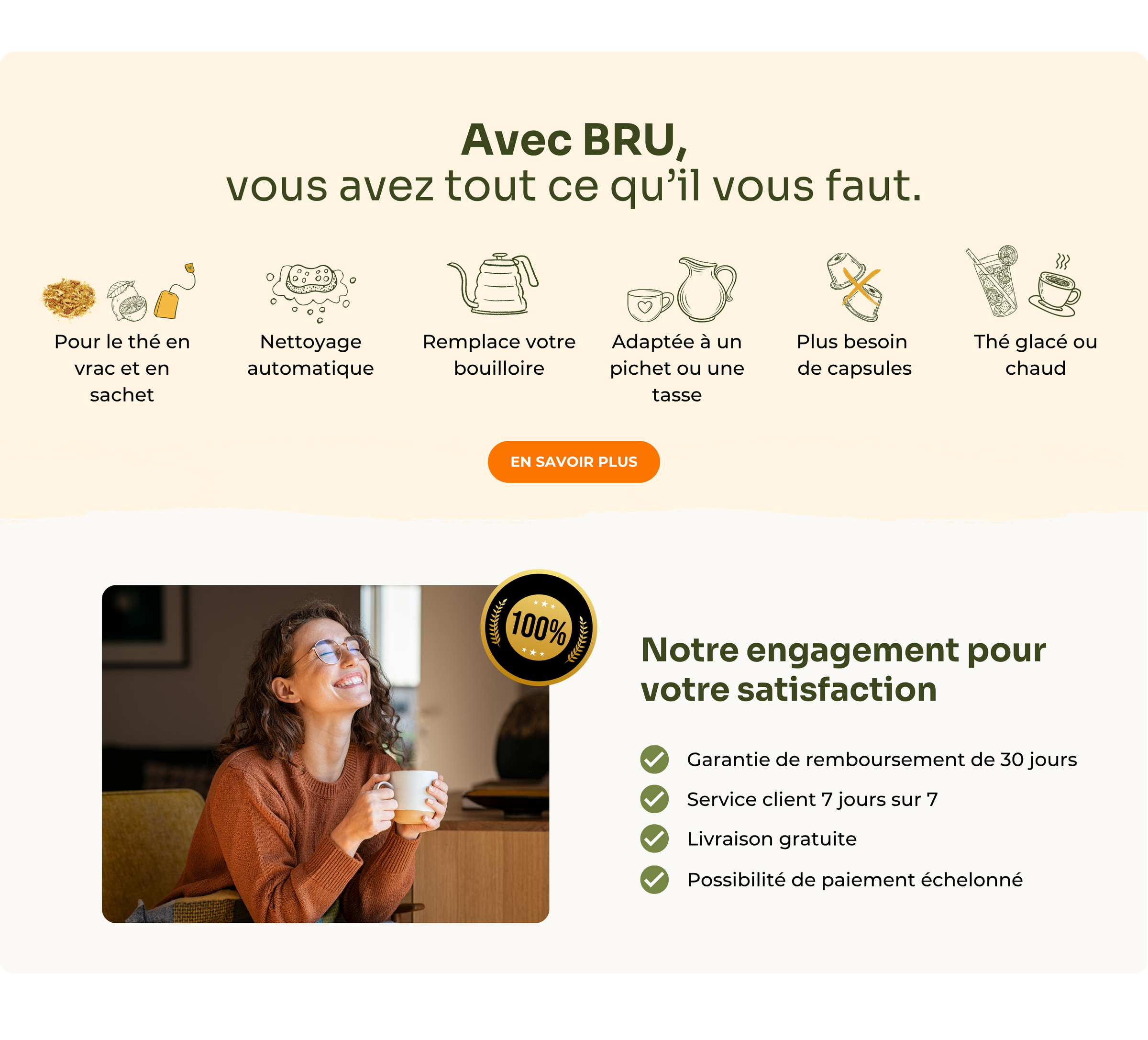 La BRU vous offre tout ce dont vous avez besoin, avec notre engagement pour votre satisfaction