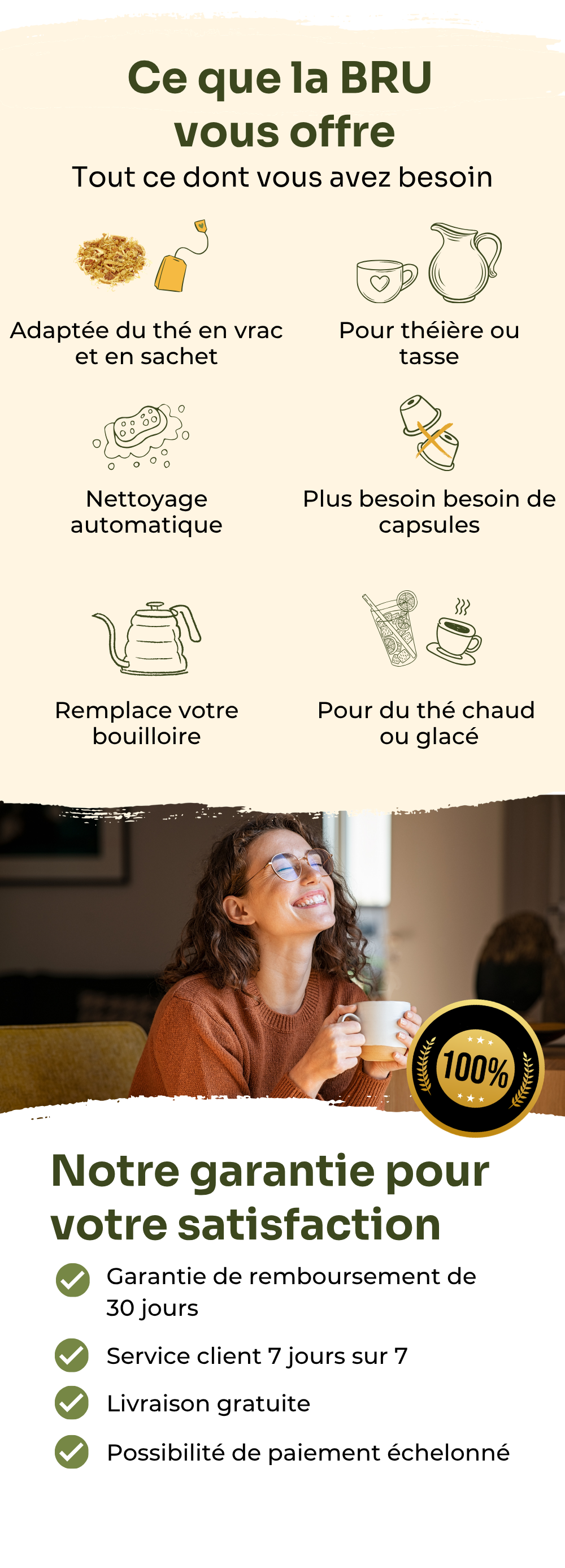 La BRU vous offre tout ce dont vous avez besoin, avec notre engagement pour votre satisfaction